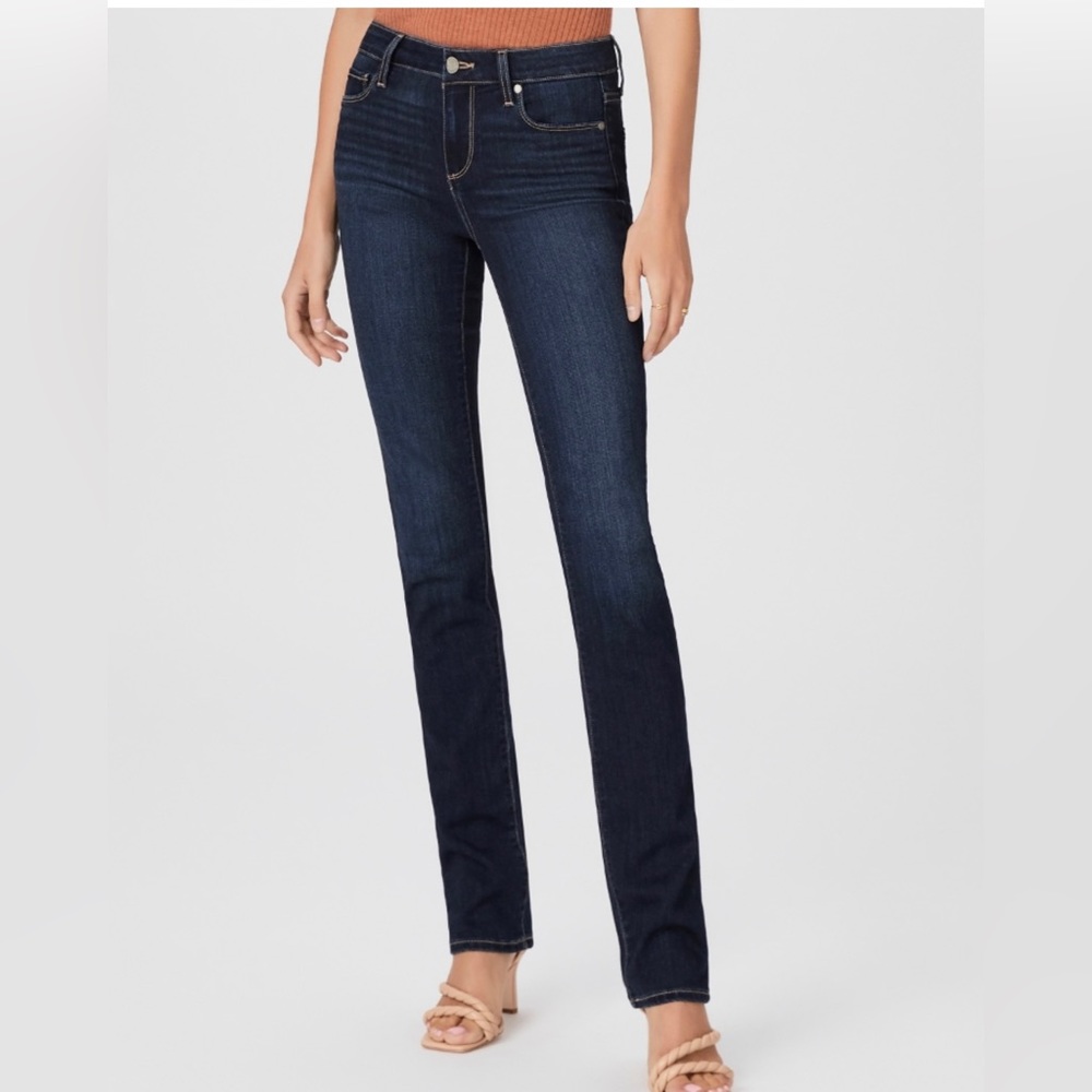 Paige Denim Skyline Straight in Gardenia (medium- dark blue) Size 29 / Mid-Rise